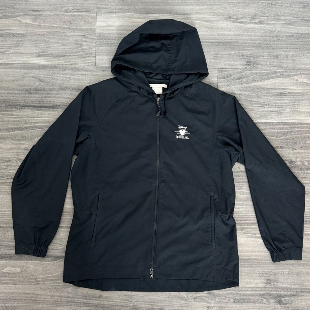 Disney Cruise Line Nike Golf Storm-FIT Jacket Women M Black Embroidered Hooded